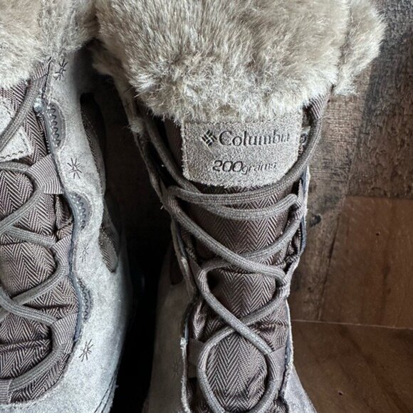 Columbia Womens Fur-Lined Winter Boots 200g Insulation Brown Size 6.5 Waterproof - Picture 3 of 6